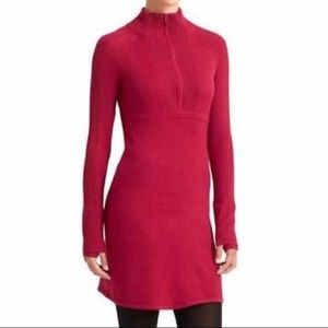 Athleta Red Olympia Sweater Dress Sz Sm